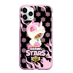 Чехол iPhone 11 Pro матовый Brawl stars Unicorn, цвет: 3D-розовый