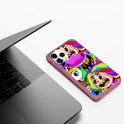 Чехол iPhone 11 Pro матовый 6IX9INE, цвет: 3D-малиновый — фото 2