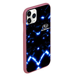 Чехол iPhone 11 Pro матовый SUBARU, цвет: 3D-малиновый — фото 2