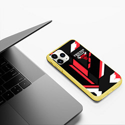 Чехол iPhone 11 Pro матовый CHICAGO BULLS, цвет: 3D-желтый — фото 2