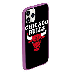 Чехол iPhone 11 Pro матовый CHICAGO BULLS, цвет: 3D-фиолетовый — фото 2