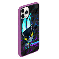 Чехол iPhone 11 Pro матовый Brawl Stars CROW, цвет: 3D-фиолетовый — фото 2