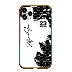 Чехол iPhone 11 Pro матовый Michael Jordan 23, цвет: 3D-коричневый