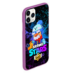 Чехол iPhone 11 Pro матовый BRAWL STARS GALE, цвет: 3D-фиолетовый — фото 2