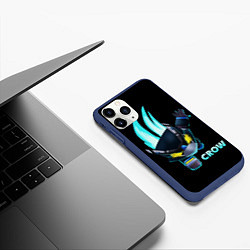 Чехол iPhone 11 Pro матовый Brawl Stars CROW, цвет: 3D-тёмно-синий — фото 2