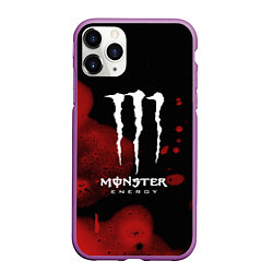 Чехол iPhone 11 Pro матовый MONSTER ENERGY, цвет: 3D-фиолетовый