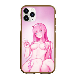 Чехол iPhone 11 Pro матовый DARLING IN THE FRANXX, цвет: 3D-коричневый