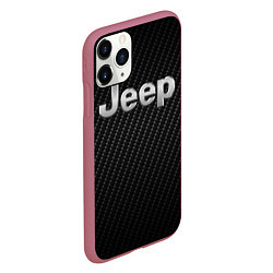 Чехол iPhone 11 Pro матовый Jeep Z, цвет: 3D-малиновый — фото 2