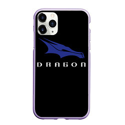 Чехол iPhone 11 Pro матовый Crew Dragon, цвет: 3D-светло-сиреневый