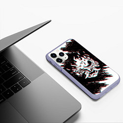 Чехол iPhone 11 Pro матовый CYBERPUNK 2077 SAMURAI GLITCH, цвет: 3D-светло-сиреневый — фото 2