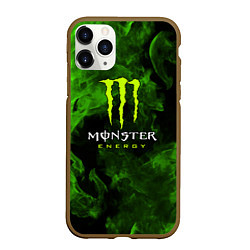 Чехол iPhone 11 Pro матовый MONSTER ENERGY, цвет: 3D-коричневый