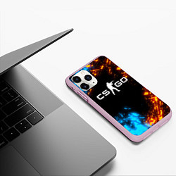 Чехол iPhone 11 Pro матовый CS GO, цвет: 3D-розовый — фото 2