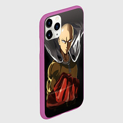Чехол iPhone 11 Pro матовый One Punch Man, цвет: 3D-фиолетовый — фото 2