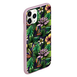 Чехол iPhone 11 Pro матовый Летние цветы, цвет: 3D-розовый — фото 2