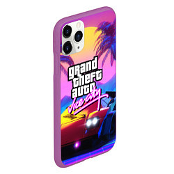 Чехол iPhone 11 Pro матовый GTA 2020, цвет: 3D-фиолетовый — фото 2