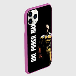 Чехол iPhone 11 Pro матовый One Punch Man, цвет: 3D-фиолетовый — фото 2