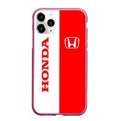 Чехол iPhone 11 Pro матовый HONDA, цвет: 3D-малиновый