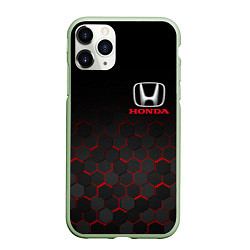 Чехол iPhone 11 Pro матовый HONDA, цвет: 3D-салатовый