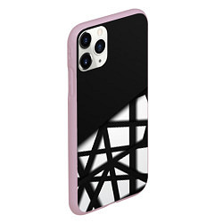 Чехол iPhone 11 Pro матовый BLACK GEOMETRY, цвет: 3D-розовый — фото 2