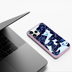 Чехол iPhone 11 Pro матовый КОТЯТА ПАТТЕРН, цвет: 3D-розовый — фото 2