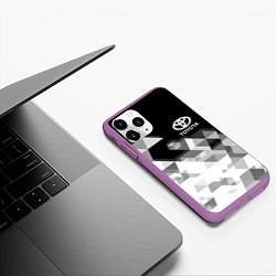Чехол iPhone 11 Pro матовый TOYOTA, цвет: 3D-фиолетовый — фото 2