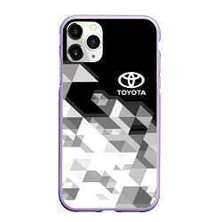 Чехол iPhone 11 Pro матовый TOYOTA, цвет: 3D-светло-сиреневый