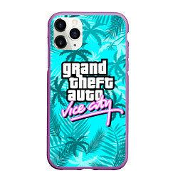 Чехол iPhone 11 Pro матовый GTA VICE CITY, цвет: 3D-фиолетовый