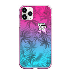 Чехол iPhone 11 Pro матовый GTA VICE CITY, цвет: 3D-розовый