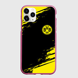 Чехол iPhone 11 Pro матовый BORUSSIA, цвет: 3D-малиновый