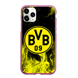 Чехол iPhone 11 Pro матовый BORUSSIA, цвет: 3D-малиновый