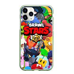 Чехол iPhone 11 Pro матовый BRAWL STARS ВСЕ БРАВЛЕРЫ