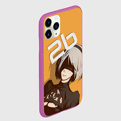 Чехол iPhone 11 Pro матовый 2b, цвет: 3D-фиолетовый — фото 2