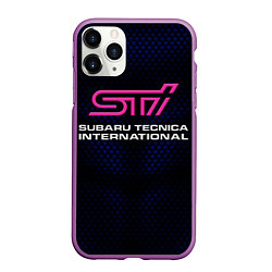 Чехол iPhone 11 Pro матовый SUBARU STI Z, цвет: 3D-фиолетовый