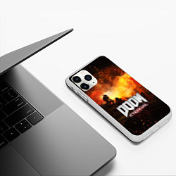 Чехол iPhone 11 Pro матовый DOOM ETERNAL, цвет: 3D-белый — фото 2