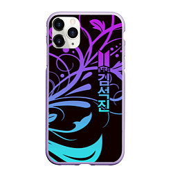 Чехол iPhone 11 Pro матовый BTS, цвет: 3D-светло-сиреневый