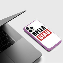 Чехол iPhone 11 Pro матовый Bella Ciao, цвет: 3D-фиолетовый — фото 2