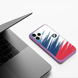 Чехол iPhone 11 Pro матовый BMW, цвет: 3D-фиолетовый — фото 2