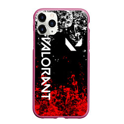 Чехол iPhone 11 Pro матовый VALORANT, цвет: 3D-малиновый