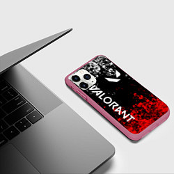 Чехол iPhone 11 Pro матовый VALORANT, цвет: 3D-малиновый — фото 2