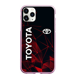 Чехол iPhone 11 Pro матовый TOYOTA, цвет: 3D-розовый