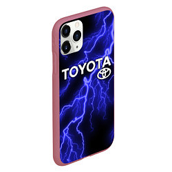 Чехол iPhone 11 Pro матовый TOYOTA, цвет: 3D-малиновый — фото 2