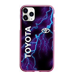 Чехол iPhone 11 Pro матовый TOYOTA, цвет: 3D-малиновый