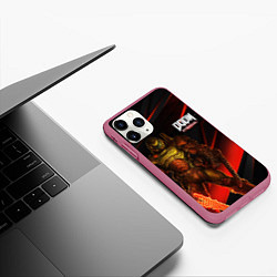 Чехол iPhone 11 Pro матовый DOOM ETERNAL, цвет: 3D-малиновый — фото 2