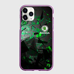 Чехол iPhone 11 Pro матовый SKODA, цвет: 3D-фиолетовый