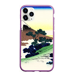 Чехол iPhone 11 Pro матовый ЯПОНИЯ, цвет: 3D-фиолетовый