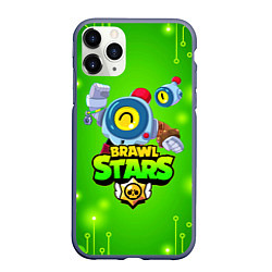 Чехол iPhone 11 Pro матовый BRAWL STARS NANI, цвет: 3D-серый