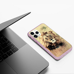 Чехол iPhone 11 Pro матовый Lion King, цвет: 3D-розовый — фото 2