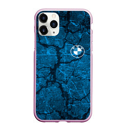 Чехол iPhone 11 Pro матовый BMW, цвет: 3D-розовый