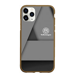 Чехол iPhone 11 Pro матовый VOLKSWAGEN, цвет: 3D-коричневый