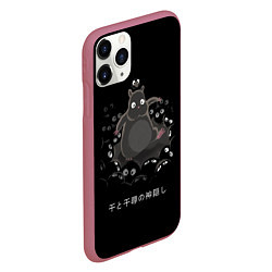 Чехол iPhone 11 Pro матовый Унесенные призраками, цвет: 3D-малиновый — фото 2